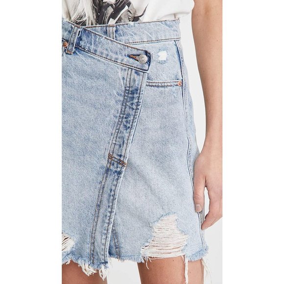 SOLD NWT Free People Parker Wrap Skirt in Surf’s Up 24 - Picture 4 of 12